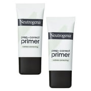2 Pack -Neutrogena Prep + Correct Primer for Redness Correcting, Green-Toned Matte Makeup Primer with Seaweed Extract to Help Reduce Redness & Even Skin Tone, 1.0 oz