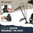thumbnail image 4 of Arksen Folding Hitch-Mounted Ski/Snowboard Rack, Snowboard Mount Carries 6 Pair Skis or 4 Snowboards Fits 2" or 1.25" Receivers, Trailer Hitch Ski Rack with Key Lock, Snowboard Rack For Car, 4 of 7