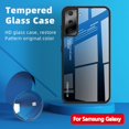thumbnail image 1 of Gradient Tempered Glass Phone Case Cover For SAMSUNG S21 Ultra (Blue-Black), 1 of 7