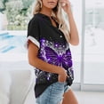 thumbnail image 4 of Blusa con estampado floral de manga corta con cuello en V para mujer OAVQHLG3B Store  lin121212, 4 of 4