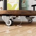 thumbnail image 3 of Modern 3-Tier Bar Cart with 360° Rotating Turntable – Mobile Metal Serving Cart with Wine Rack & Glass Holder – For Kitchen, Dining, Living Room–Bar Furniture on Wheels – Color: Black Paint + Vintage, 3 of 7