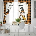 thumbnail image 5 of Fsddascl Halloween Pumpkins Blackout Curtains for Bedroom/Living Room, Thermal Insulated Kitchen Curtains, Gnomes Cat Orange Black Checked Grommet Darkening Window Treatment Drapes 42"x63"x2, 5 of 6