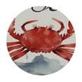 thumbnail image 4 of HAOXIT Round Tablecloth Crab, crab marine animal seastars Washable Polyester Table Cloth Table Cover Decorations for Picnic,Kitchen,Holiday Party 38-42, 4 of 8