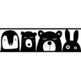 thumbnail image 2 of IBA Indianbeautifulart White Penguin|Rabbit & Bear Face Cartoon Fabric Laces For Crafts Printed Velvet Trim Fabric Sewing Border Ribbon Trims 9 Yards 2 Inches, 2 of 2