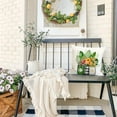 thumbnail image 4 of Summer Pillow Covers 18x18 inch Set of 4 Palm Leaf vases Decor Throw Pillows Covers Outdoor Spring Summer Green Stripe Pillow Covers Decor Couch Living Room 190A, 4 of 6