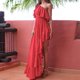 thumbnail image 5 of Faldas largas Vestido largo bohemio para mujer, volantes asimétricos, vestido maxi informal, Vestidos (rojo S) Ygjytge Rojo T S para Mujer, 5 of 8
