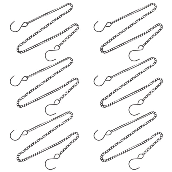 cadenas colgantes con ganchos de metal para comederos de pájaros, campanillas de viento y baños para pájaros.