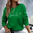 thumbnail image 6 of oqasdz Sweatshirt for Women Home Workout Long Sleeve O Neck Pullover Top with Letter Printed Holiday Durable Soft Casual Dailywear, 6 of 6