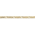 thumbnail image 2 of Leslie's Real 10kt Yellow Gold 4mm Concave Figaro Chain Chain Bracelet; 7 inch; for Adults and Teens; for Women and Men, 2 of 4