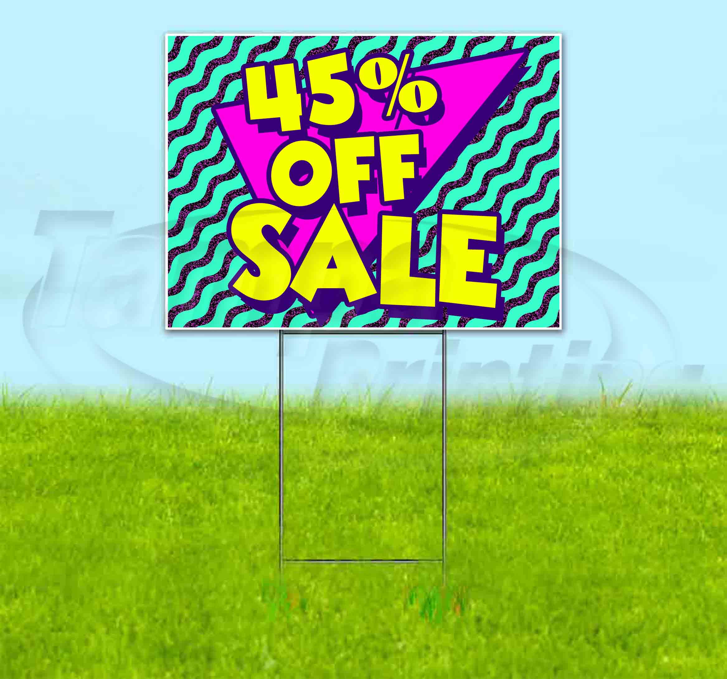 Fwyp 45% Off Sale (18" x 24") Yard Sign, Includes Metal Step Stake