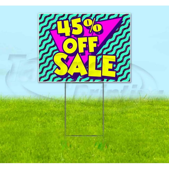 Fwyp 45% Off Sale (18" x 24") Yard Sign, Includes Metal Step Stake