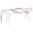 thumbnail image 3 of vidaXL 10-Player Folding Poker Table Blue 206x106x75 cm, 3 of 3