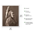 thumbnail image 2 of Two Whistles - Apsaroke Man in Medicine Hawk Headdress - Vintage B&W Photograph by Edward S. Curtis c.1908 - Fine Art Matte Paper Print (Unframed) 16x20in, 2 of 4