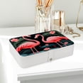 thumbnail image 6 of Flamingo Portable PU Leather Jewelry Stand with Removable Compartment, Display Case, Earring Holder, and Organizer Box, 6 of 6