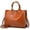 Brown-white Line, variant on CoCopeanut Women Fashion Tote Handbags Lightweight PU Leather Satchel Shoulder Bags Retro Oil Wax Handle Purse