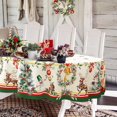 thumbnail image 1 of Yighty Oval Christmas Tablecloth 54 x 72In,Christmas Tree Elk Holiday Decoration Table Cloth,Polyester Waterproof and Wrinkle-Resistant Durable Christmas Tablecloth for Kitchen,Winter and Home Decor, 1 of 5