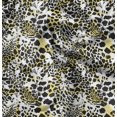 thumbnail image 1 of Soimoi Yellow Rayon Fabric Leopard Animal Skin Print Fabric by the Yard 56 Inch Wide, 1 of 6