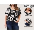 thumbnail image 6 of DDLUYY 3 Pack Women’s Plus Size Tops Tunic Short Sleeve V Neck Shirts Casual Soft Blouse 1X-5X, 6 of 8