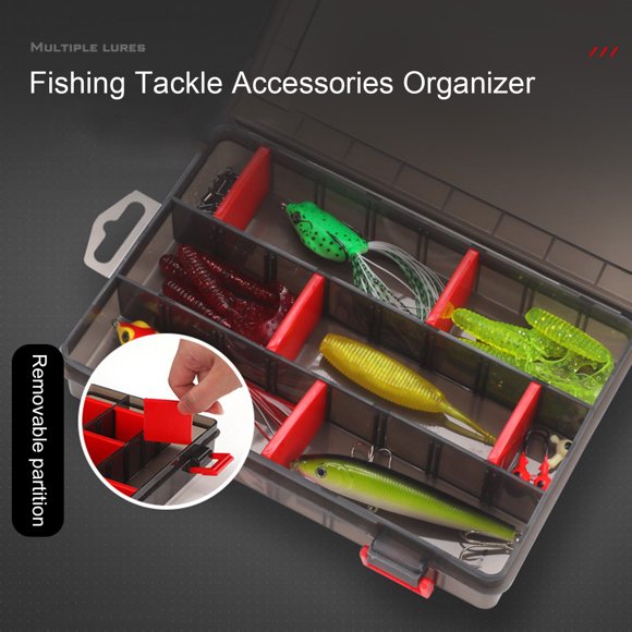 LJNYFDC Boîte à Appâts de Pêche Portable Organisateur d'Appâts Grande Capacité Conteneur Multifonctionnel Réutilisable Protection Translucide Hameçons d'Appâts