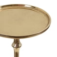 thumbnail image 6 of Kate and Laurel Carling Traditional Metal Round Drink Table, 9 x 9 x 22, Gold, Vintage Cast Aluminum Accent Table with Unique Spindle Design for Use as Indoor Plant Stand or Living Room Decor Piece, 6 of 8