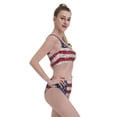 thumbnail image 2 of Kdxio America Flag Glitter for Womens High Waisted Bikini Top Sports Style Two Piece Bathing Suits, 2 of 5