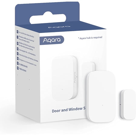 UPC: 0192784000083 | Aqara Door and Window Sensor  REQUIRES AQARA HUB  Zigbee Connection  Wireless Mini Contact Sensor for Alarm System and Smart Home Automation  Compatible with Apple HomeKit  Alexa  Works With