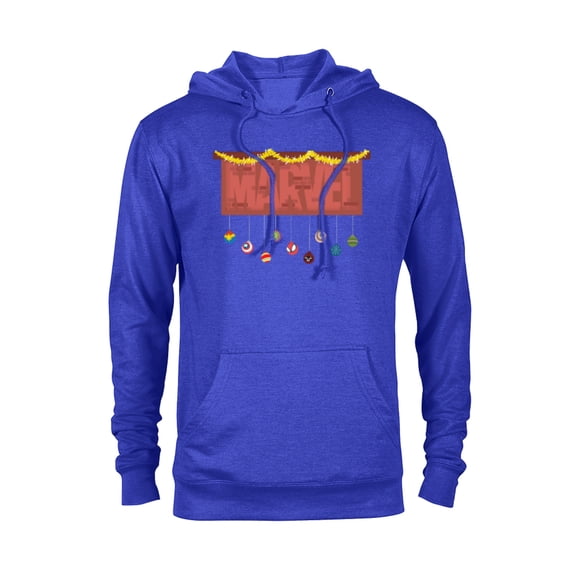 Marvel Logo Holiday Christmas Avengers Super Hero Ornaments - Pullover Hoodie for Adults - Customized-Royal