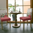 thumbnail image 3 of Christmas Dining Chair Slipcover, Eucalyptus Leaves Robin Poinsettia Holly Berry Pine Cones Stretch Covers Removable Parsons Protector for Kitchen Room Party, Set of 4 Christmassan3092, 3 of 6