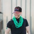 thumbnail image 5 of Jiibva American Flag Baseball Cap Sparkle Rhinestone USA Flag Trucker Hat Adjustable Hip Hop Hat for Men Women, 5 of 7