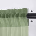 thumbnail image 5 of Sage Green Ombre Valance Curtains for Kitchen/Living Room/Bathroom/Bedroom Window, Rod Pocket Small Topper Half Short Window Curtains Voile Sheer Scarf, Sage Green Gradient Woods Farmhouse 54"x18", 5 of 8