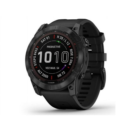 Garmin fenix 7X Sapphire Solar, Black DLC Titanium with Black Band