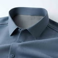 thumbnail image 3 of Stamzod Mens Winter Shirts Solid Color Long Sleeve Fleece Lined Button Up Shirt Men 2025 Trendy Fashion Officewear Business Casual Tops Light Blue M, 3 of 5
