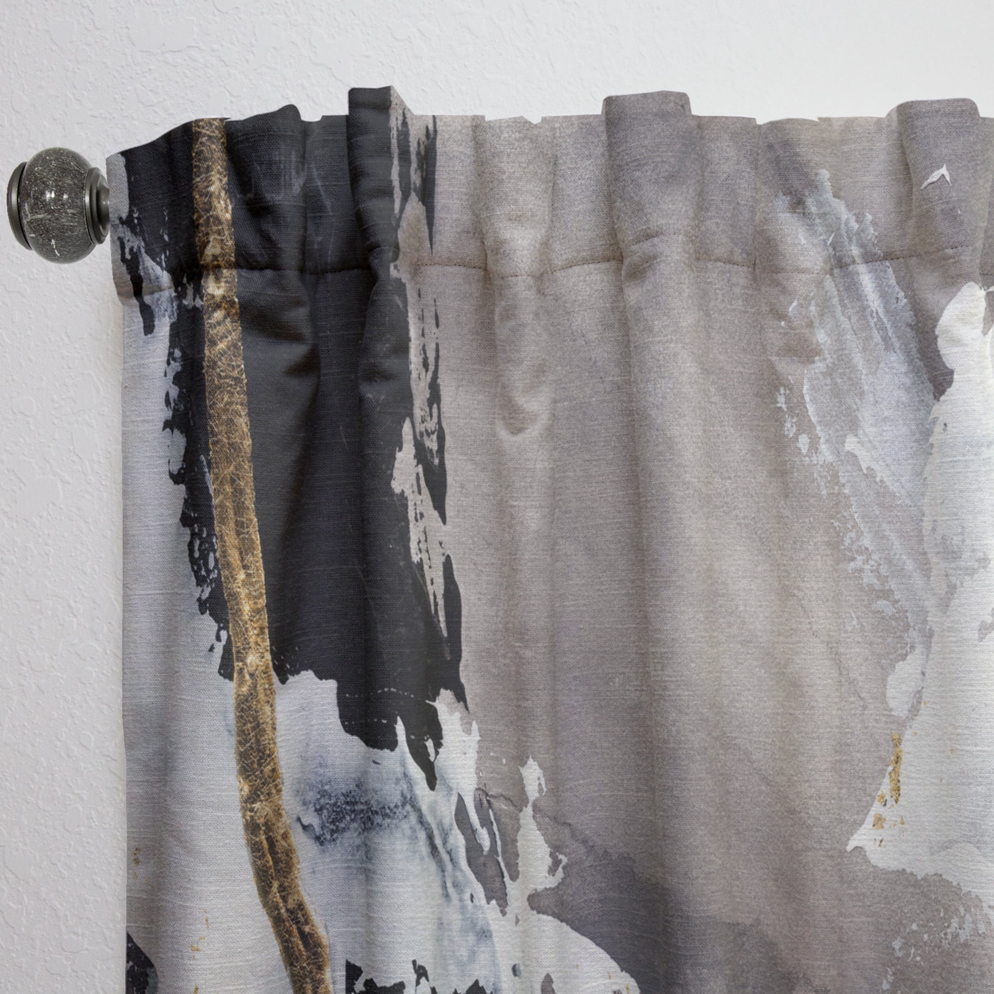 Designart 'Glam Fractal Arcs II' Modern Curtain Panel