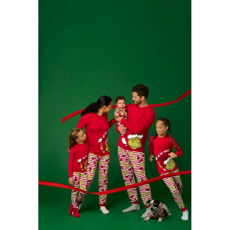 Dr. Seuss Unisex Kids Grinch Matching Family Pajama Set 2 Piece Sizes 6 12 Walmart