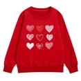 thumbnail image 5 of UACY Valentine Sweatshirts for Girls, Heart Print Oversized Sweatshirt Long Sleeve Tops Crewneck Preppy Pullover (Red, 13-14 Years), 5 of 7