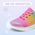 thumbnail image 5 of FUNCOO PLUS Kids Athletic Sneakers Girls Lace Up Walking Shoes Toddler Glitter Breathable Outdoor Running Shoe, Butterfly, Size 12, 5 of 8