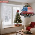 thumbnail image 3 of Metal Hanging Christmas Tree Wind Spinner - Festive White Line Design with American Flag Accents for Yard and Garden Decor, 3 of 7