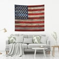 thumbnail image 6 of Old Painted American Flag Tapestry Wall Hanging Tapestries Happy Colorful Hippie Psychedelic Art Polyester Carpet Wall Decorative for Living Room Bedroom 80x60inch Gift Decor, 6 of 7
