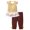 A391 Wine, variant on Yuncity Girls Summer Outfits 2 Piece Set Floral Print Short Sleeve Top With Ruffle Sleeves And Elastic Waist Pants Toddler Kids Casual Clothes Size 3-4 Years Black