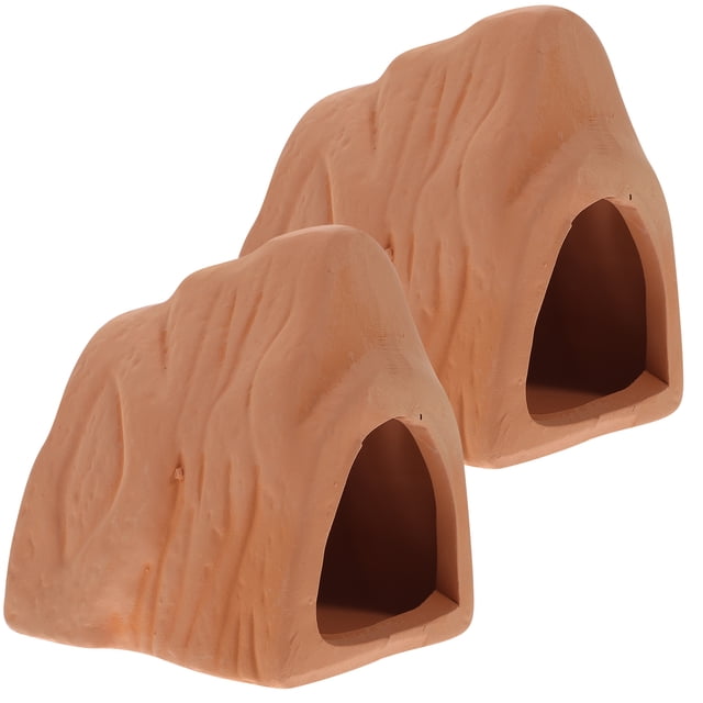 2Pcs Aquarium Decoration Cave Fish Hideout Cave Fish Shrimp Cave Hiding Playing Cave Fish Tank Decor
