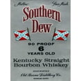 thumbnail image 2 of Vintage Booze Labels 25x32 Black Ornate Wood Framed with Double Matting Museum Art Print Titled - Southern Dew Kentucky Straight Bourbon Whiskey, 2 of 4