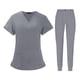 thumbnail image 3 of Conjunto de uniforme de enfermería para hombre y mujer, ropa de trabajo de enfermera, uniforme de enfermería para cosmetología SPA gris Yuyangstore  Uniformes de trabajo, 3 of 8