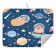 thumbnail image 3 of Capybara Space Pattern Drying Dish Mat Quick Drying Absorbent Soft Durable for Kitchen 18" x 24", 3 of 10