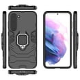 thumbnail image 3 of SaniMore for Samsung Galaxy S23 Case, Anti-Fall Shock Absorption Rugged PC Backplane Cover with Metal Folding Ring Bracket Military Grade Shockproof Protective Shell for Samsung S23, Black, 3 of 8