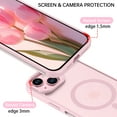 thumbnail image 3 of GUAGUA for iPhone 15 Plus Case for Women  Compatible with Mag-Safe  6.7" with Camera Stand Magnetic Slim Soft-Touch Tpu Case for iPhone 15 Plus Pink, 3 of 8