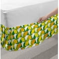 thumbnail image 2 of Lemons Bed Skirt, Simplistically Hand Drawn Pure Citrus Fruits Illustration, Elastic Bedskirt Dust Ruffle Wrap Around for Bedding Decor, 4 Sizes, Yellow Earth Yellow, by Ambesonne, 2 of 2