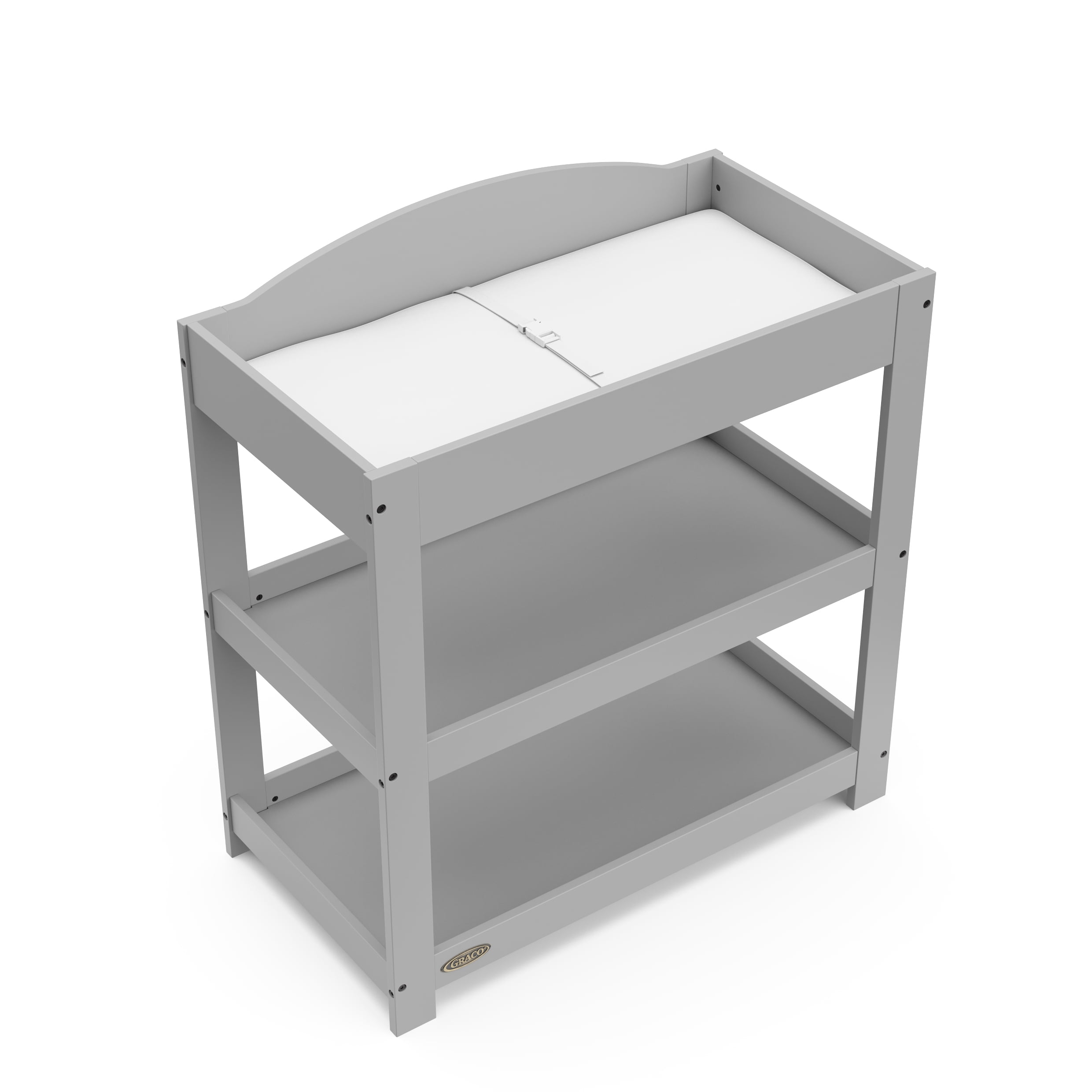 Graco Customizable Infant Changing Table with Changing Pad, Pebble Gray