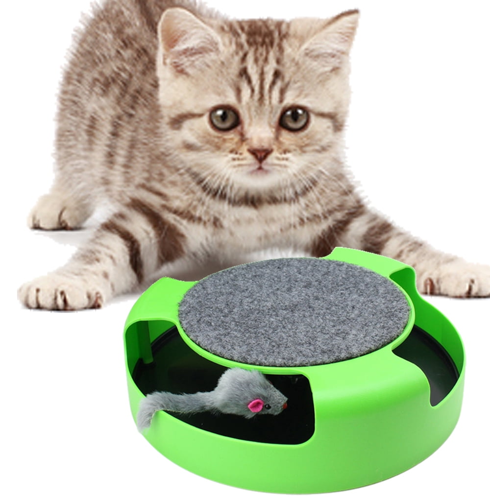 Details about   Interactive Mouse Pounce Cat Toy Automatic For Cat Scratch Board Running Mouse 