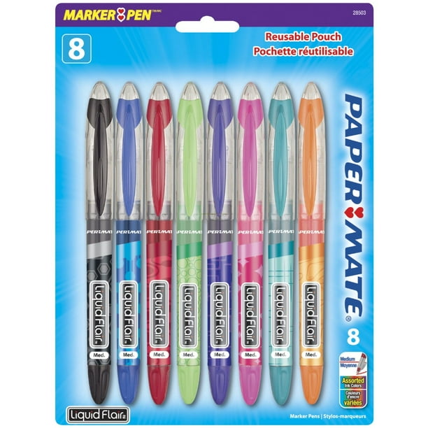 Papermate 089410 Liquid Flair Liquid Ink Water Based Marker Pen, 0.3 Mm