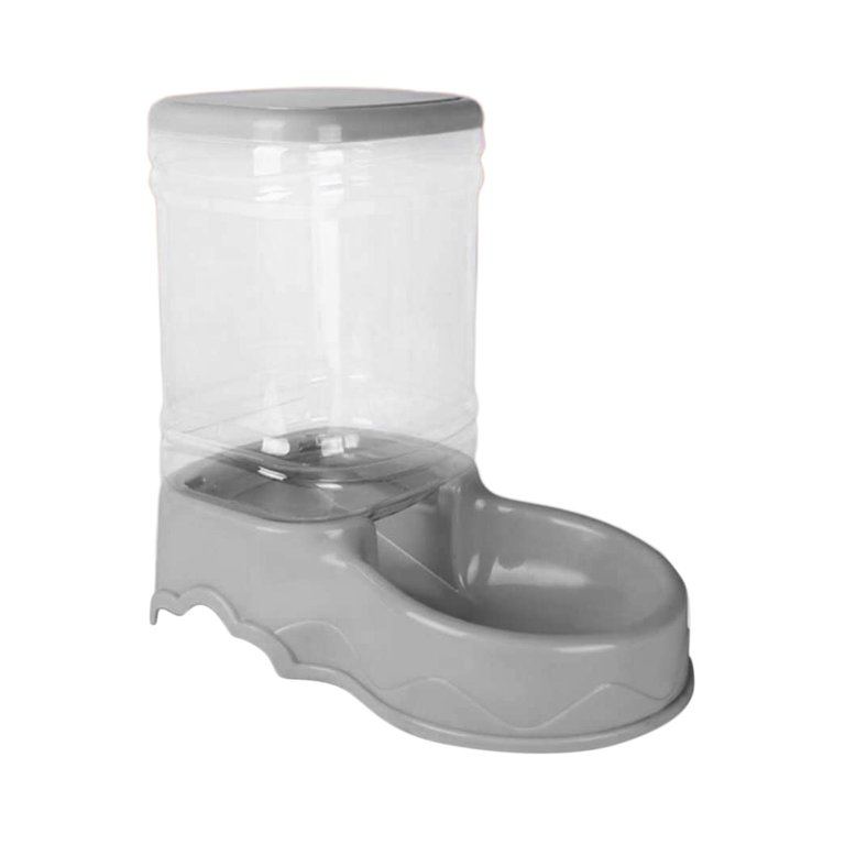 Automatic Pet Feeder Small&Medium Pets Automatic Food Feeder and Waterer  Set 3.8L, Travel Supply Feeder and Water Dispenser for Dogs Cats Pets  Animals gray